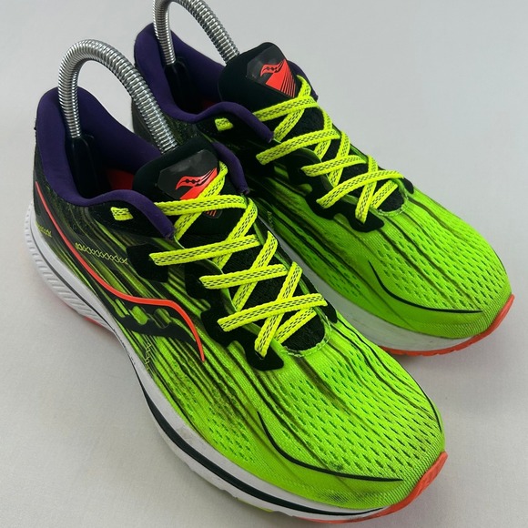 Saucony Shoes - Saucony Running Shoes Womens 7.5 Omni 20 Vizipro PWR RUN Lime Green Black Neon